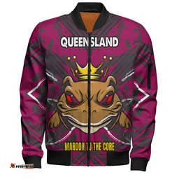 Cane Toads Sport Bomber Jacket - Custom Marron To The Core