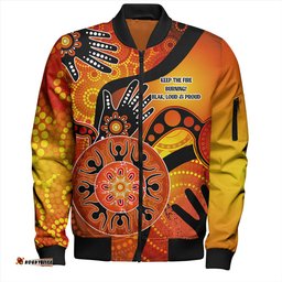 Australia Bomber Jacket Custom Naidoc Week 2024 Aboriginal