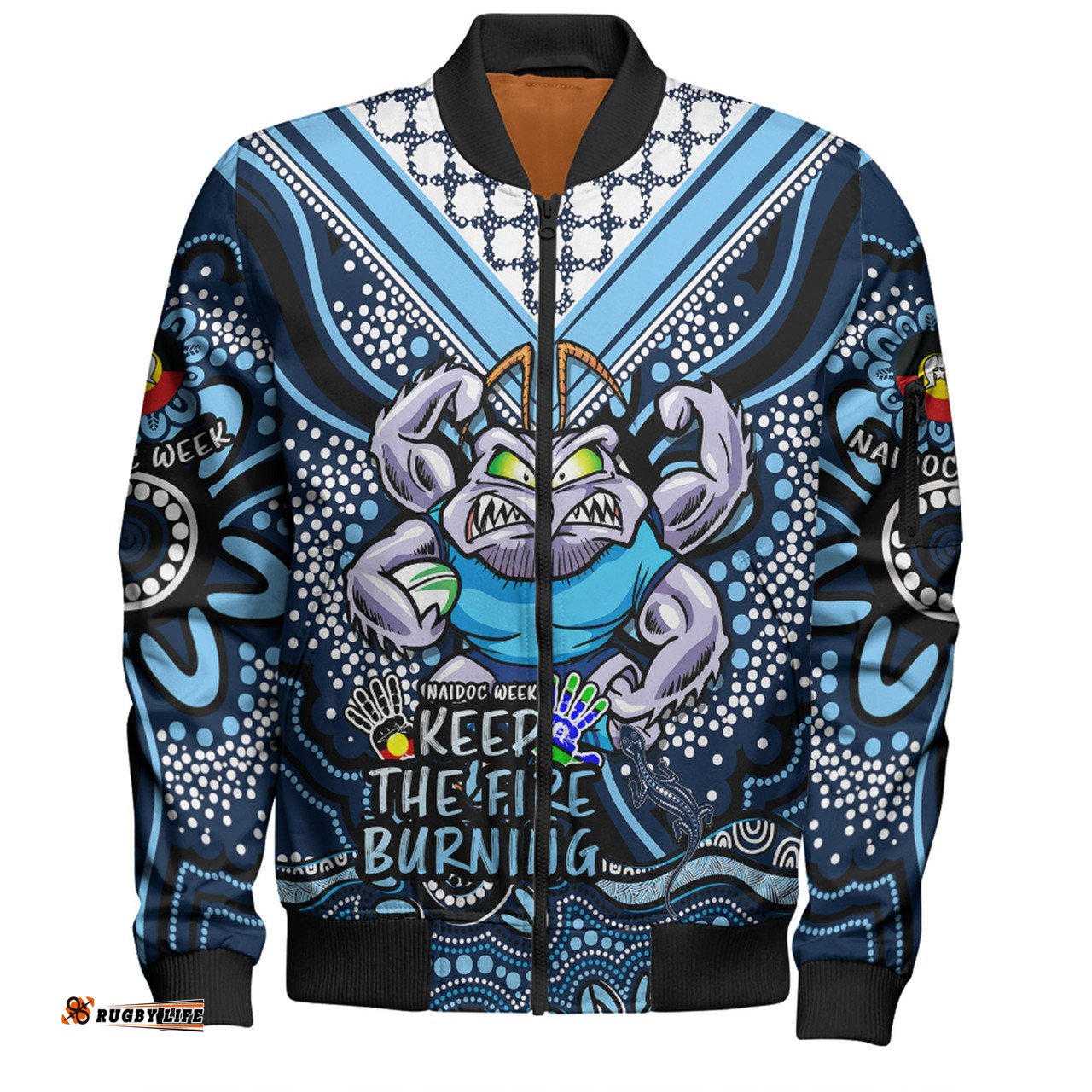 New South Wales Blues Bomber Jacket Aboriginal Inspired Naidoc Week Custom For Die Hard Fan Supporters