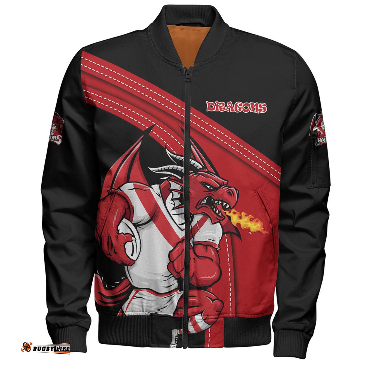 St. George Illawarra Dragons Bomber Jacket Custom Team Of Us Die Hard Fan Supporters