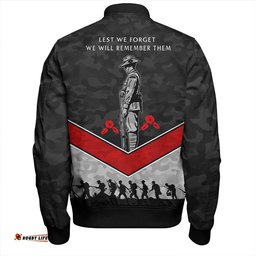 Australia Bomber Jacket Camouflage Lest We Forget