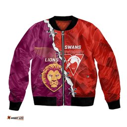 Custom Swans And Lions Football Bomber Jacket 2024 Go Champions Final Dynamic Version