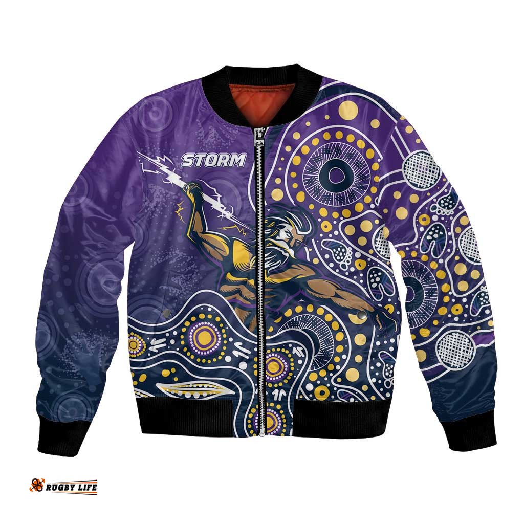 Personalised Storm Rugby Aboriginal Bomber Jacket 2024 GO Storms