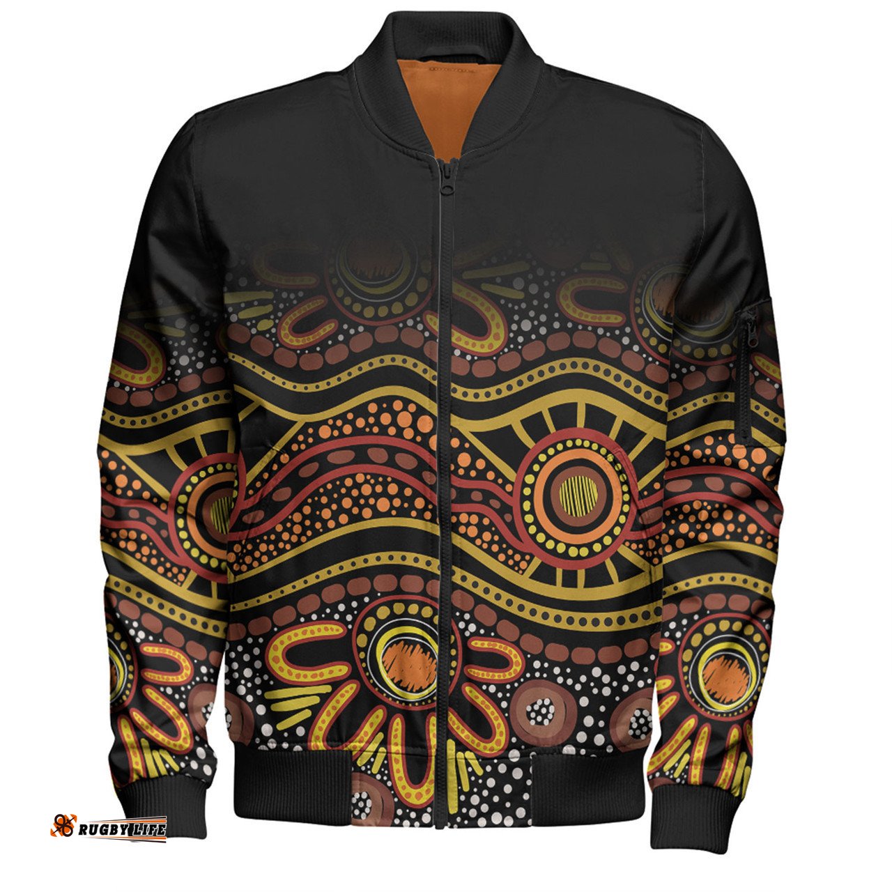 Australia Aboriginal Custom Bomber Jacket - Dot In Aboriginal Style Bomber Jacket