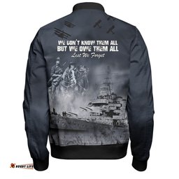 Australia Anzac Day Bomber Jacket - Remember All The Battles Fought Bomber Jacket