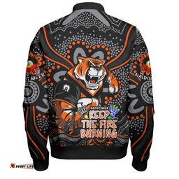 Wests Tigers Bomber Jacket Aboriginal Inspired Naidoc Week Custom For Die Hard Fan Supporters
