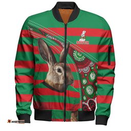 South Sydney Rabbitohs Bomber Jacket Custom Team Of Us Die Hard Fan Supporters Aboriginal Inspired