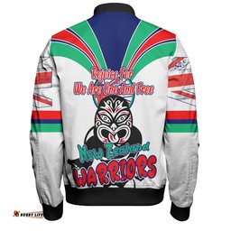 New Zealand Warriors Bomber Jacket - Happy Australia Day We Are One And Free V2