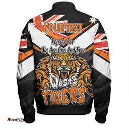 Wests Tigers Bomber Jacket - Happy Australia Day We Are One And Free