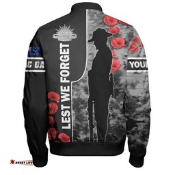 Australia Bomber Jacket - Custom Royal Australian Army Anzac Day Camouflage Style