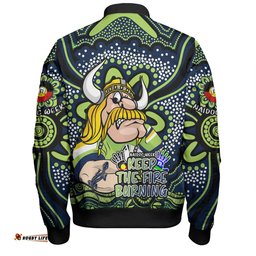 Canberra Raiders Bomber Jacket Aboriginal Inspired Naidoc Week Custom For Die Hard Fan Supporters