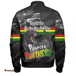 Penrith Panthers Bomber Jacket - Happy Australia Day We Are One And Free