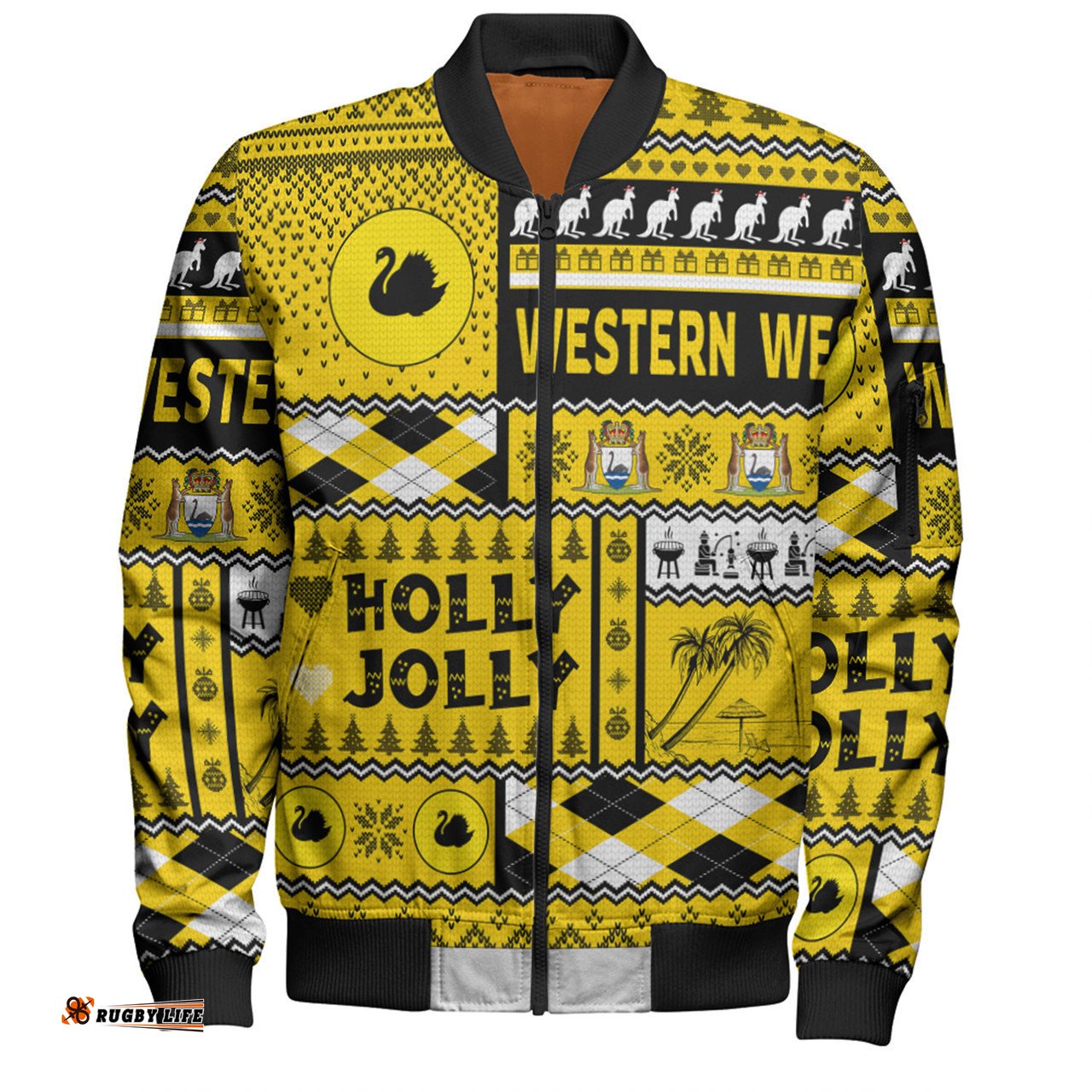 Western Australia Christmas Bomber Jacket - Holly Jolly Chrissie Bomber Jacket