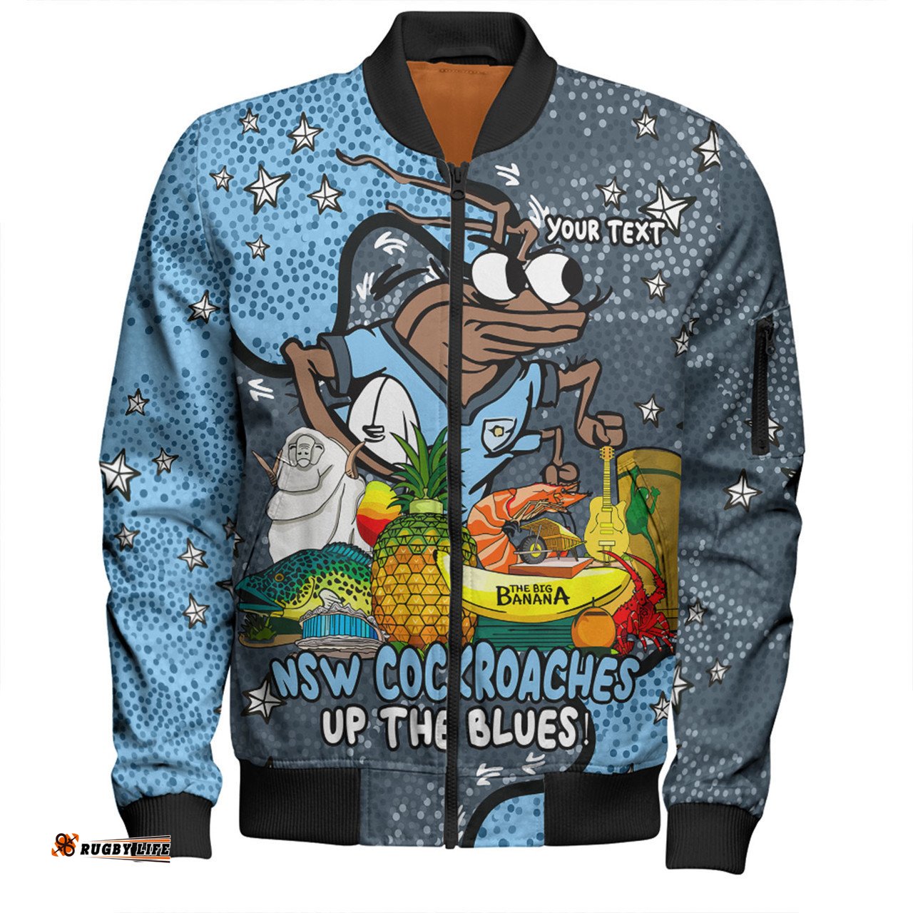 New South Wales Cockroaches Custom Bomber Jacket - Australian Big Things Bomber Jacket