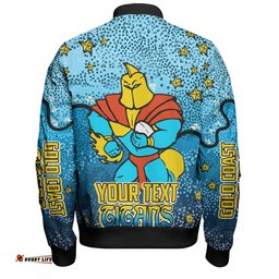 Gold Coast Titans Custom Bomber Jacket - Team With Dot And Star Patterns For Tough Fan Bomber Jacket