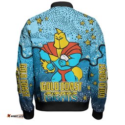 Gold Coast Titans Custom Bomber Jacket - Team With Dot And Star Patterns For Tough Fan Bomber Jacket