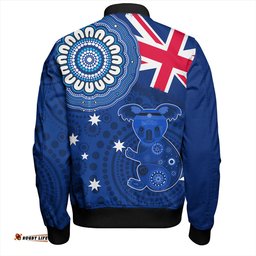 Australia Bomber Jacket Flag With Koala Aboriginal