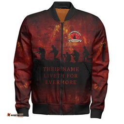 Australia Bomber Jacket - Anzac Day Their Name Liveth For Evermore Dark Grunge Style