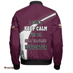 Manly Warringah Sea Eagles Bomber Jacket Custom Team Of Us Die Hard Fan Supporters