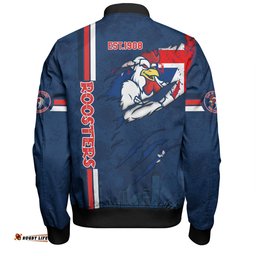 Sydney Roosters Bomber Jacket - Happy Australia Day Flag Scratch Style