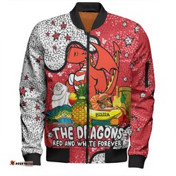 St. George Illawarra Dragons Custom Bomber Jacket - Australian Big Things Bomber Jacket
