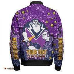 Melbourne Storm Custom Bomber Jacket - Team With Dot And Star Patterns For Tough Fan Bomber Jacket
