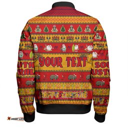 South Australia Christmas Custom Bomber Jacket - Happy Chrissie Ugly Style Bomber Jacket