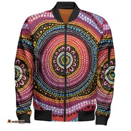Australia Aboriginal Bomber Jacket - Aboriginal Showcasing Dot Art Design Bomber Jacket