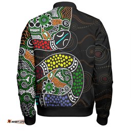 Australia Rainbow Serpent Aboriginal Bomber Jacket - Dreamtime Rainbow Serpent Contemporary Style Bomber Jacket