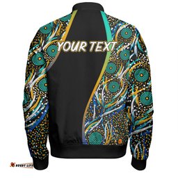 Australia Aboriginal Custom Bomber Jacket - Color Dot Dreamtime Bomber Jacket