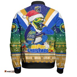 Parramatta Eels Christmas Custom Bomber Jacket - Parramatta Eels Santa Aussie Big Things Christmas Bomber Jacket