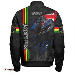 Penrith Panthers Bomber Jacket - Happy Australia Day Flag Scratch Style