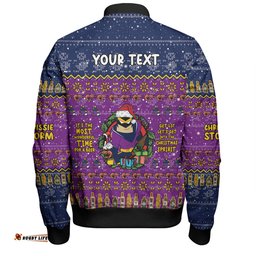 Melbourne Storm Christmas Custom Bomber Jacket - Chrissie Spirit Bomber Jacket