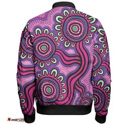 Australia Aboriginal Bomber Jacket - Dot Patterns From Indigenous Australian Culture Bomber Jacket
