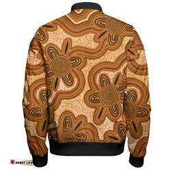 Australia Aboriginal Bomber Jacket - Aboriginal Art Background Connection Concept Bomber Jacket
