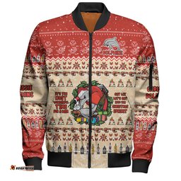 Redcliffe Dolphins Christmas Custom Bomber Jacket - Chrissie Spirit Bomber Jacket