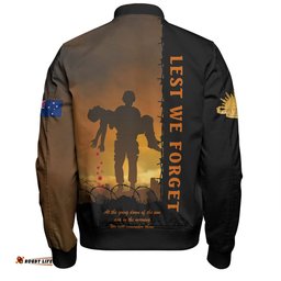 Australia Bomber Jacket Anzac Day Remember Them Today, Everyday And Always