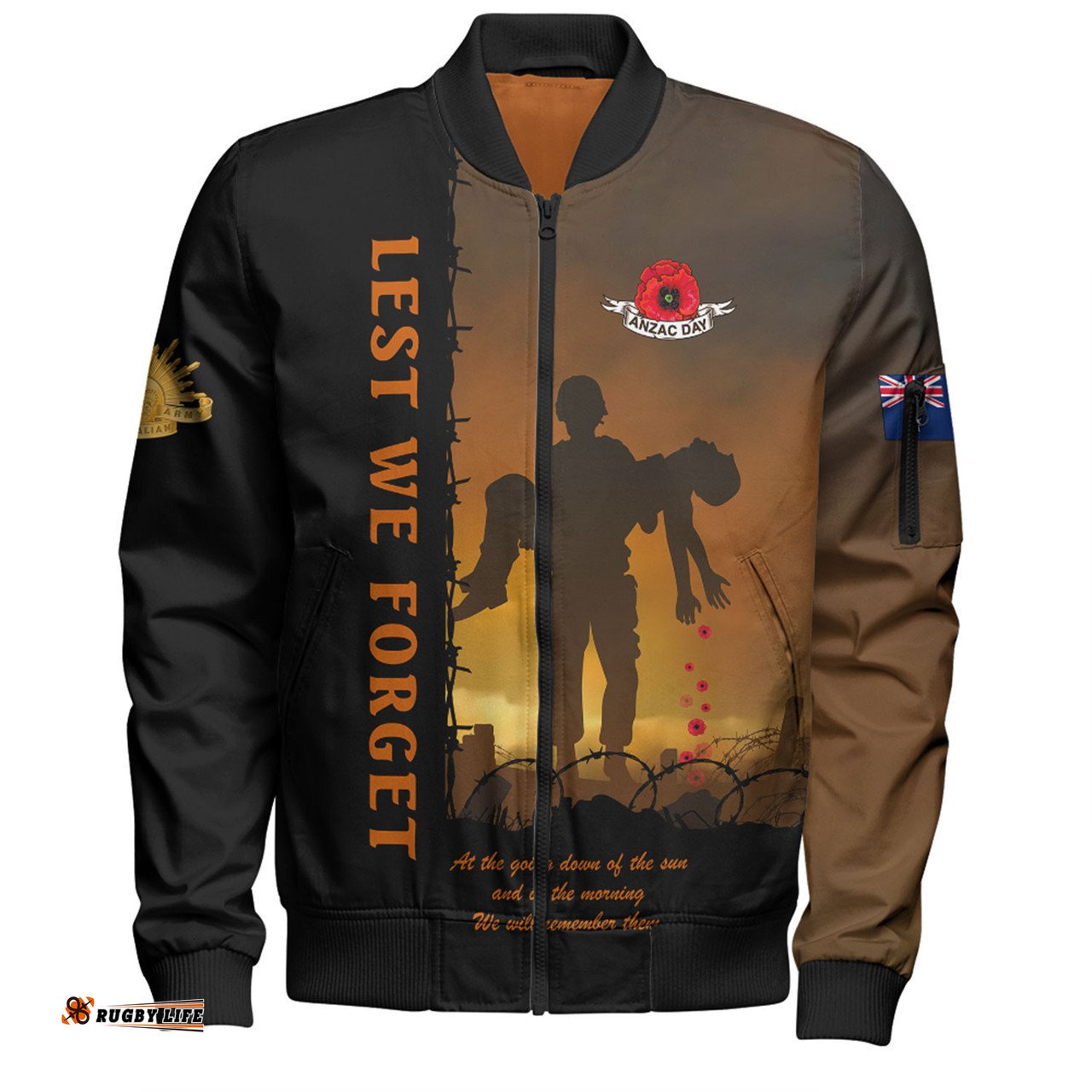 Australia Bomber Jacket Anzac Day Remember Them Today, Everyday And Always