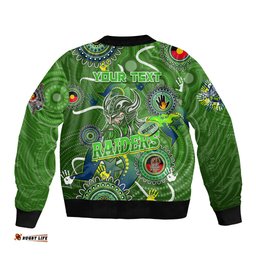 Personalised NAIDOC Week 2024 Raiders Bomber Jacket Australia Fire Burning
