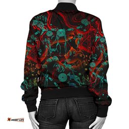 Women's Bomber Jacket, Kangaroo Adults Indigenous Art
