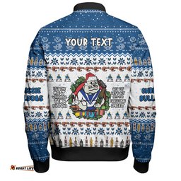 Canterbury-Bankstown Bulldogs Christmas Custom Bomber Jacket - Chrissie Spirit Bomber Jacket