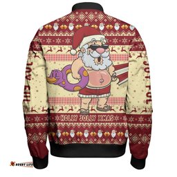 Australia Christmas Custom Bomber Jacket - Aussie Christmas Santa Summer Vibes Bomber Jacket