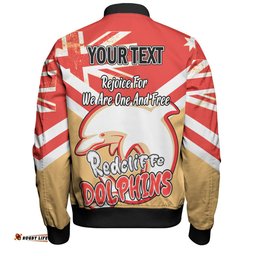Redcliffe Dolphins Bomber Jacket - Happy Australia Day We Are One And Free