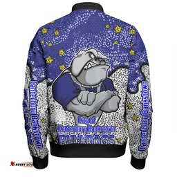 Canterbury-Bankstown Bulldogs Custom Bomber Jacket - Team With Dot And Star Patterns For Tough Fan Bomber Jacket