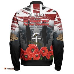 Australia Navy Force Anzac Day Custom Bomber Jacket - We Thank You For Our Freedom Bomber Jacket