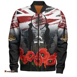 Australia Navy Force Anzac Day Custom Bomber Jacket - We Thank You For Our Freedom Bomber Jacket