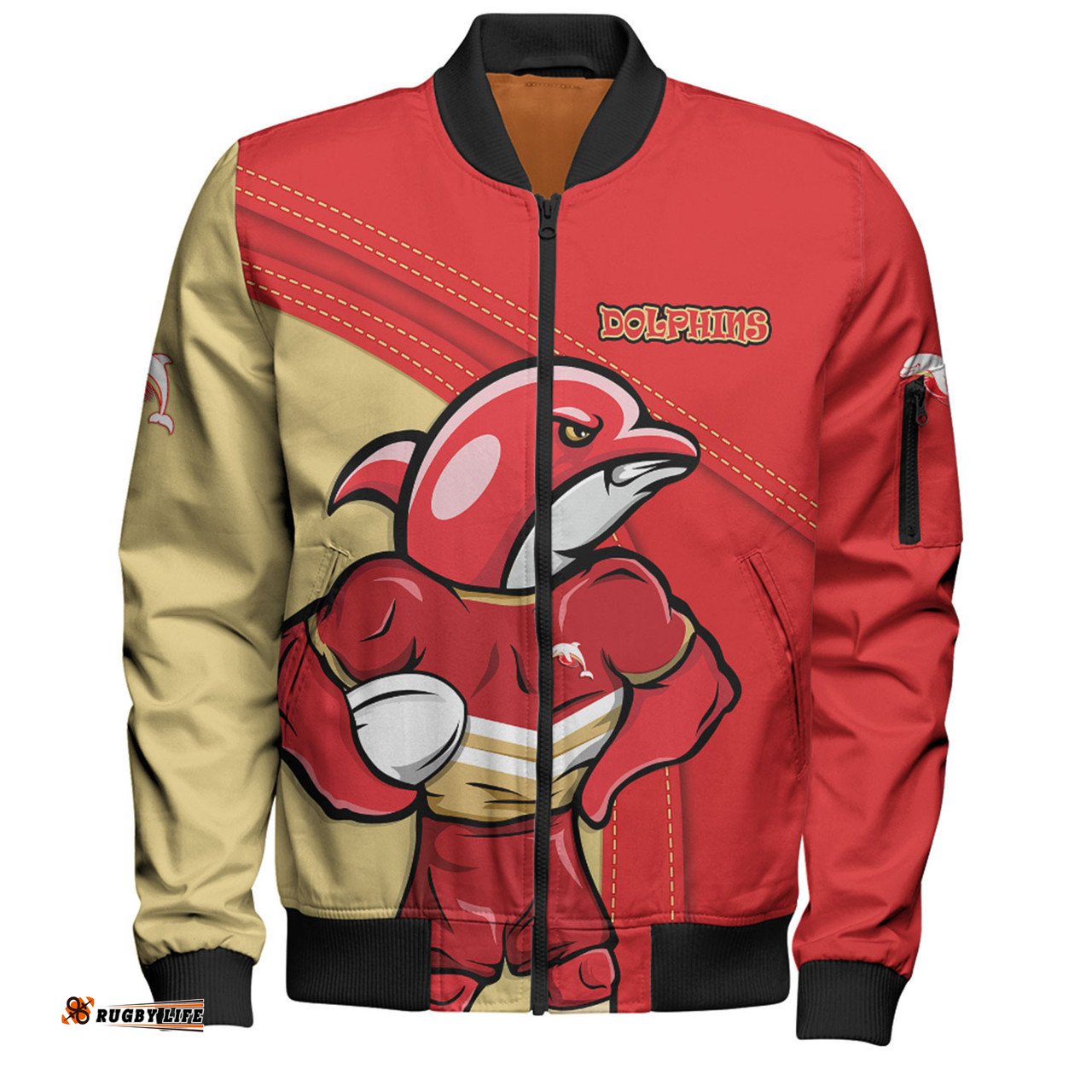 Redcliffe Dolphins Bomber Jacket Custom Team Of Us Die Hard Fan Supporters