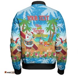 Australia Christmas Custom Bomber Jacket - Have A Very Beachy Chrissie Xmas Bomber Jacket