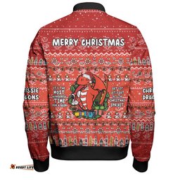 St. George Illawarra Dragons Christmas Custom Bomber Jacket - Chrissie Spirit Bomber Jacket