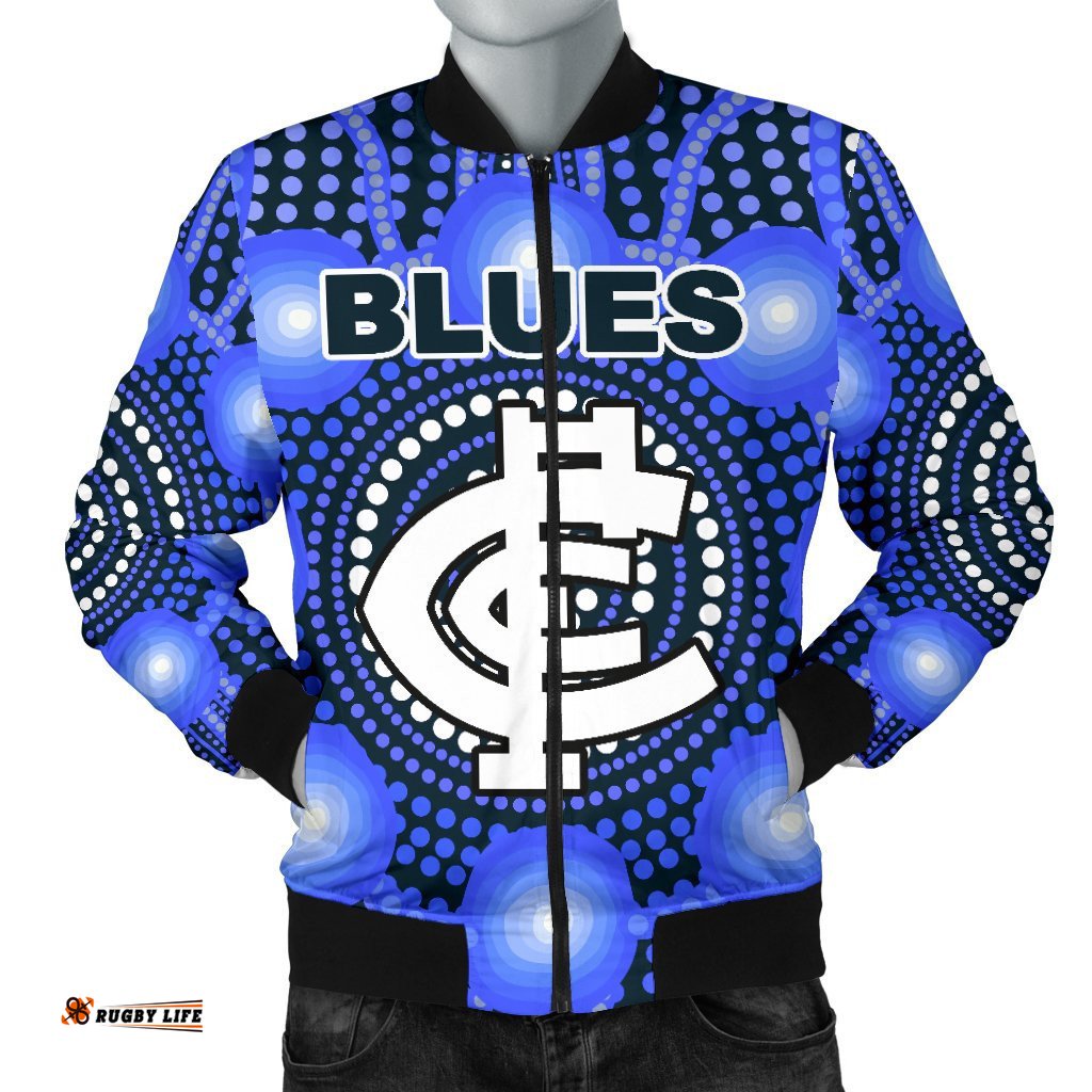 Blues Men Bomber Jacket Carlton Bright Indigenous